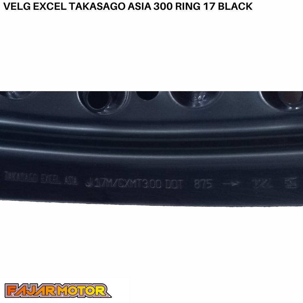 VELG TAKASAGO EXCEL ASIA 300 RING 17 BLACK SILVER