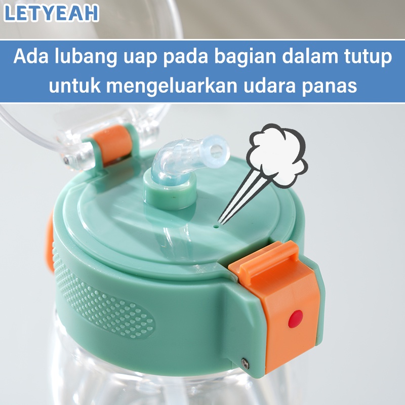 Letyeah &amp; Anantagt botol minum anak karakter sedotan Anti tumpah pola Lucu plastik murah Water Bottle Food Grade