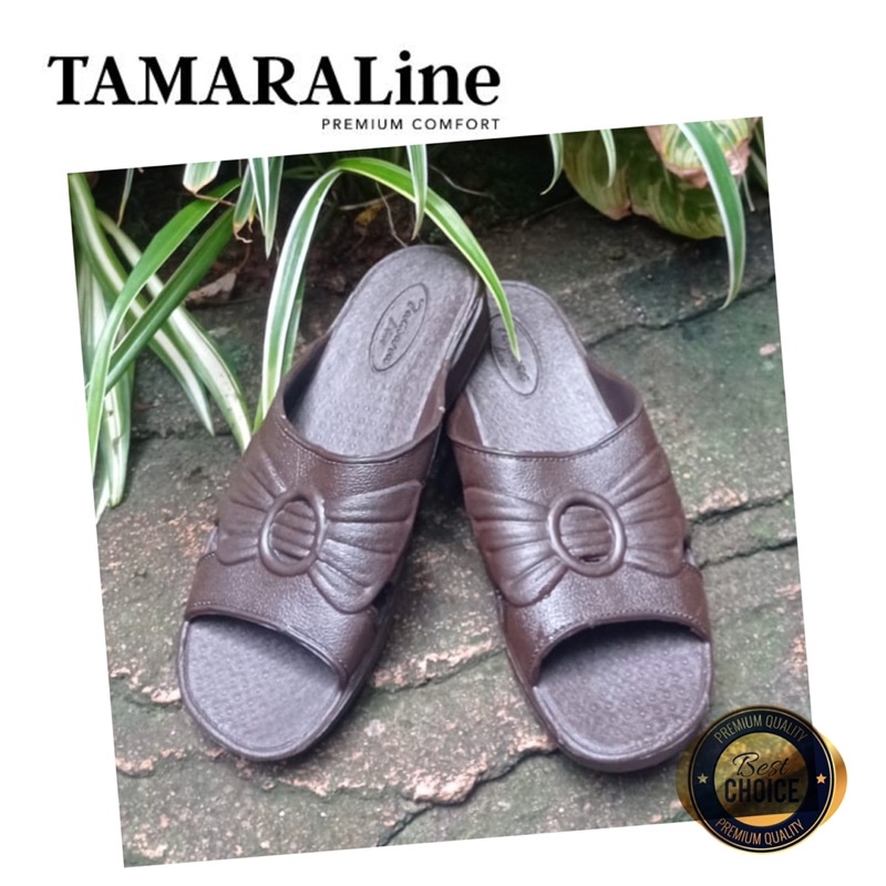 Sandal Selop Slide Slip on Karet Wanita Dewasa / Remaja - TAMARALINE 102 / Bahan Premium Lentur Empuk Ringan Kuat Anti Slip Anti Air / Model Sandal Casual Santai Rumah Hotel Outdoor Kamar Mandi Kondangan Murah Original