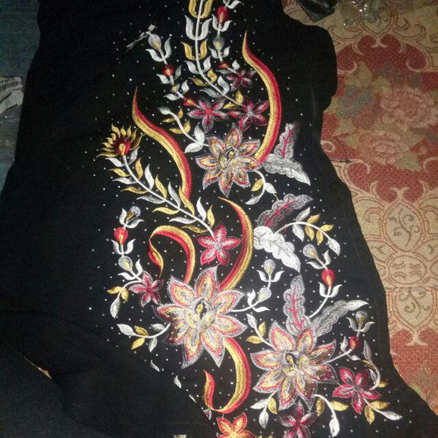 Rok Lilit Bordir Motif Setangkai Premium Quality / Setelan Kebaya / Setelan Brukat