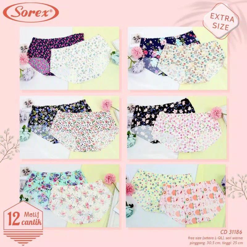 SOREX Cd Seamless Motif EXTRA SIZE 31186 Seamless Jumbo Panties original