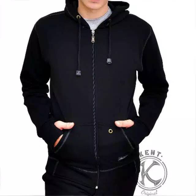 Jaket Kent Zipper Black original kent unisex