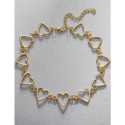 LRC Kalung Fashion Gold Love Alloy Necklace V58837