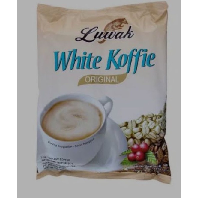 

Luwak White Koffie Original/Kopi Luwak White Koffie 1 renceng isi 10 sachet (20gram/sachet)