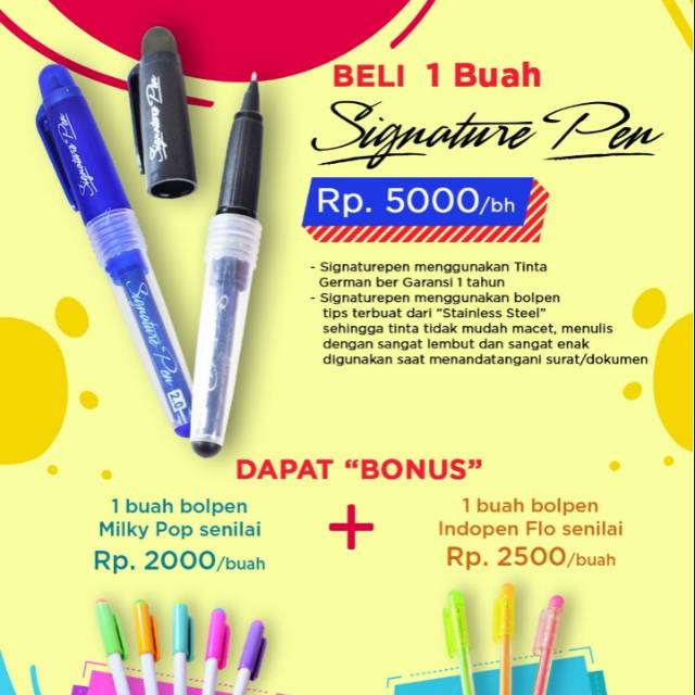 Promo pulpen buy 1 get 3 by Hotliner