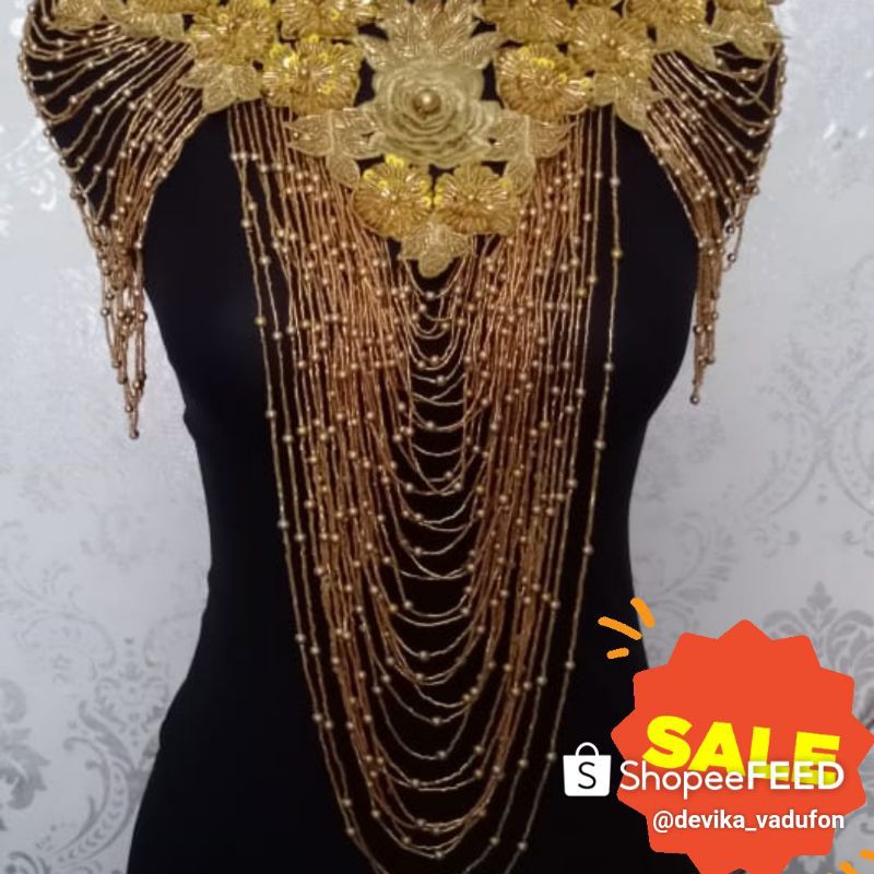 CAPE PAYET  kebaya Rebeka bordire full payet