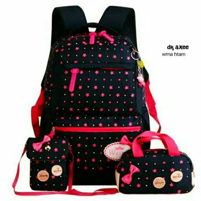 Tas Sekolah Anak Gendong Karakter Kartun Hello Kitty Captain america kumbang superman minions mickey