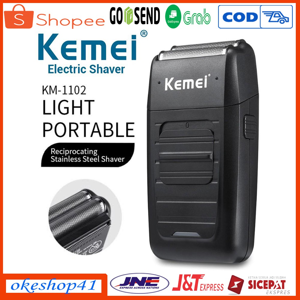 Kemei Shaver KM-1102 Alat Cukur Kumis dan Jenggot Rechargeable