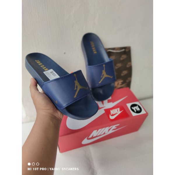 SANDAL SLOP NIK3 JORDAN-NAVY GOLD