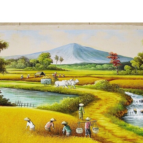 Lukisan Feng Shui Panen Padi Terbaik