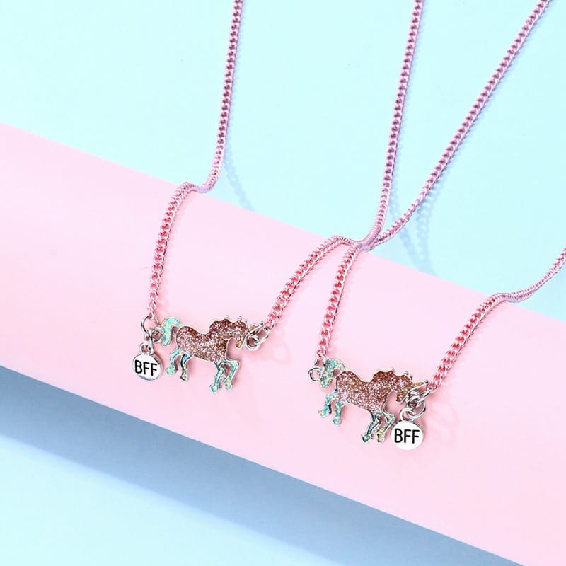 Kalung Unicorn Couple Teman Cewek Motif Best Friends Sahabat Anak