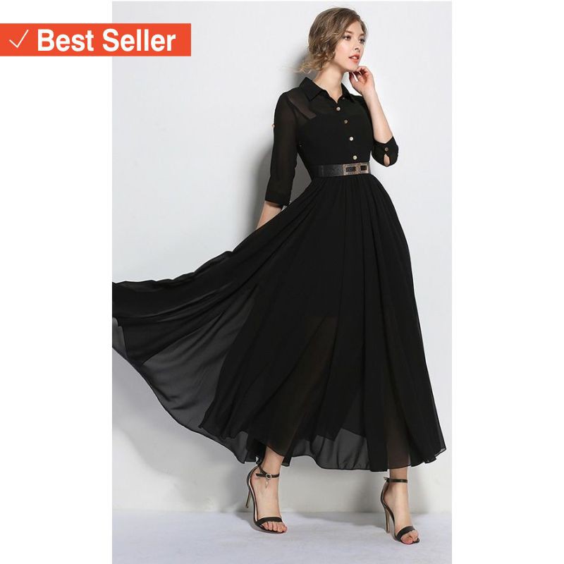 FASHION REMAJA MURAH TERLARIS MODERN UNIK / Long Dress Maxi Pesta Gaun Wanita Korea Import
