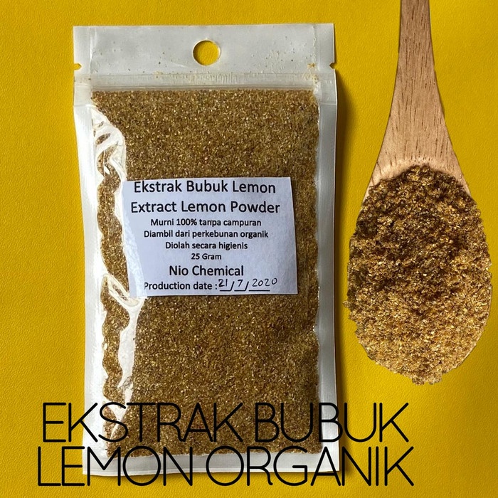 

TERBARU Lemon Extract Powder / Ekstrak Lemon Bubuk Organik 25 Gram