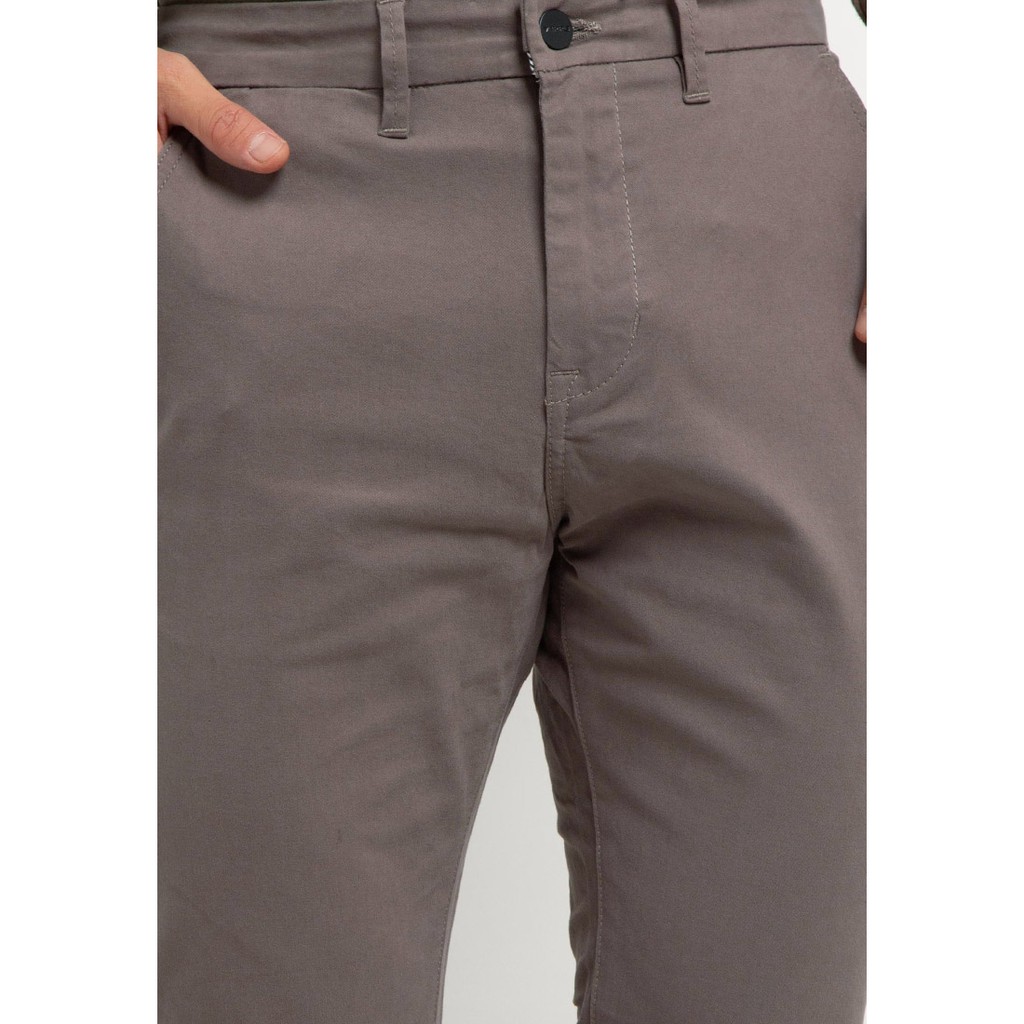 TRIPLE Celana Chinos Stretch Slim Fit Grey (261 828-03 GRY)