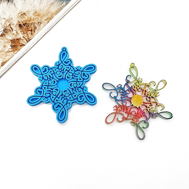 Siy Cetakan Kue / Buah Bentuk Snowflake Natal Bahan Resin