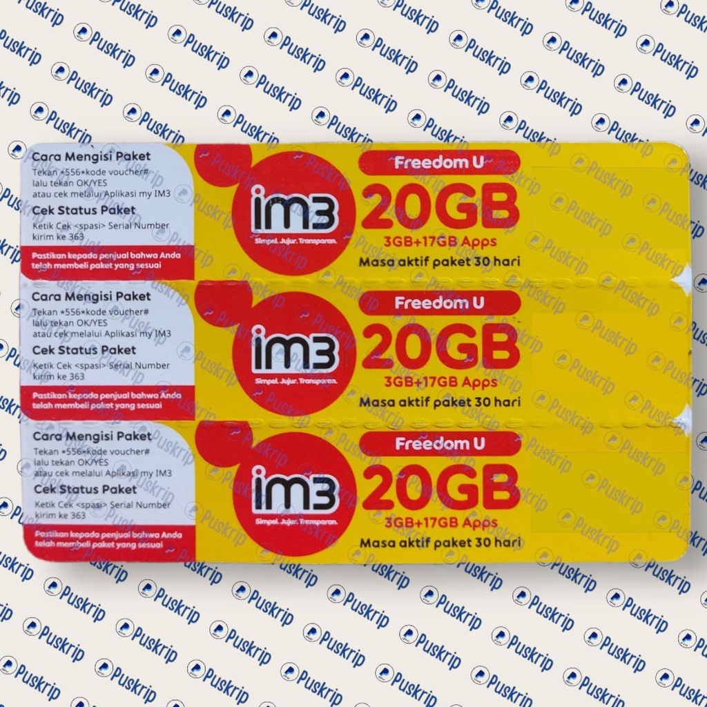 VOUCHER INDOSAT UNLIMITED - VOUCHER IM3 UNLIMITED