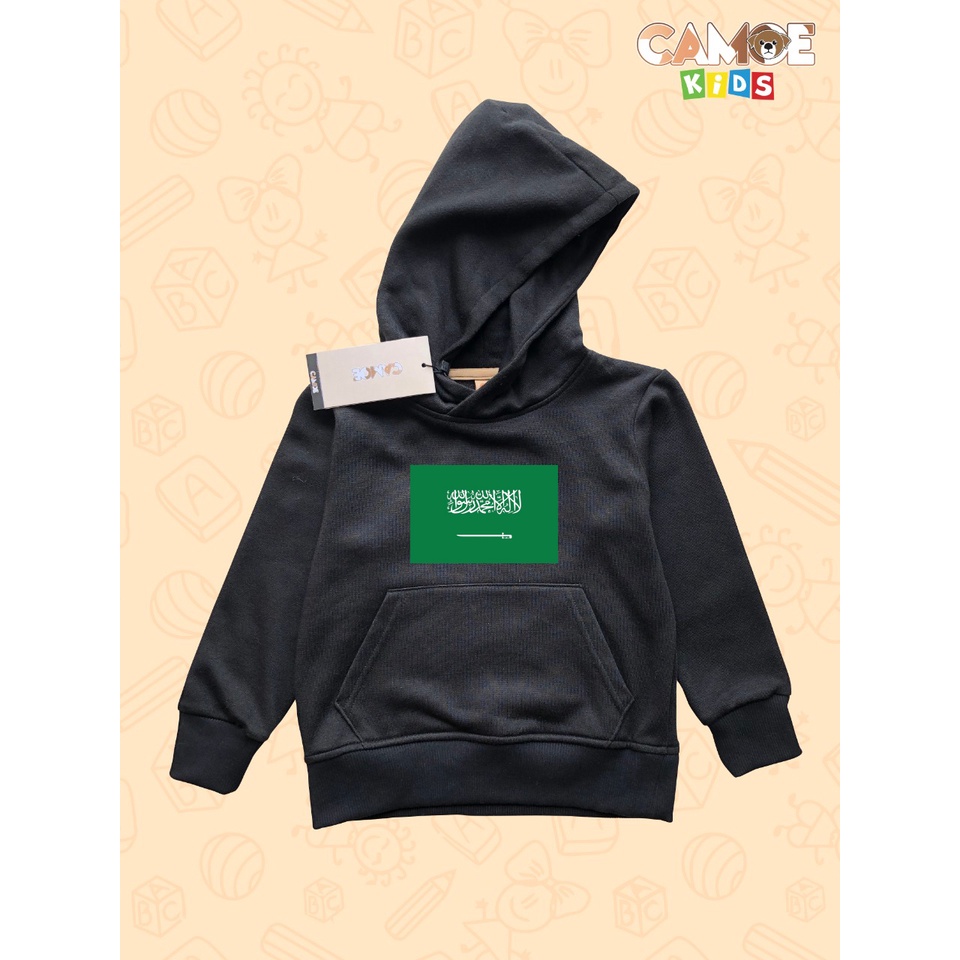 jaket hoodie anak kids premium desain bendera arab saudi