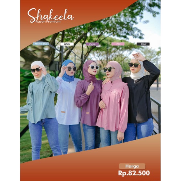 SHAKEELA BLOUSE GHINA FASHION ATASAN WANITA KEMEJA BUSUI