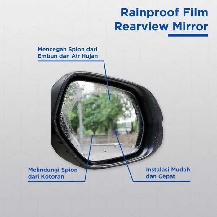 PROMO !!! Kaca Film spion anti fog pelindung spion mobil anti hujan 100*150 mm anti air - SAF15