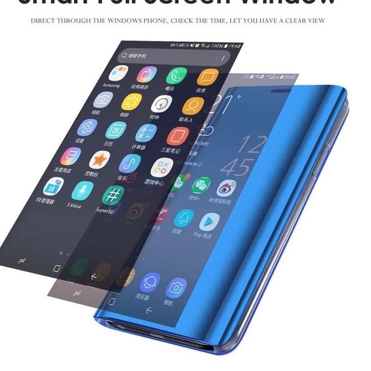 ➲NF2 OPPO A54 A74 RENO 5 RENO5 4G 5G Flip Cover Clear View Case Mirror Standing➧ .,.,