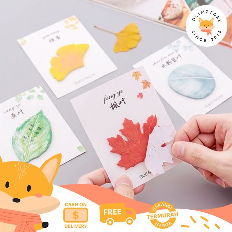 

Sticky Note Motif Daun / Post It / Notes Maple Leaf / Post It Korea