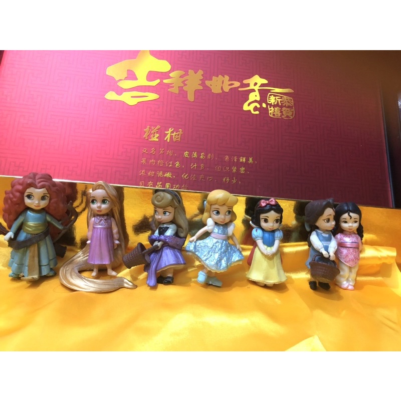 Mainan figure miniatur princess topper kue princes isi 7