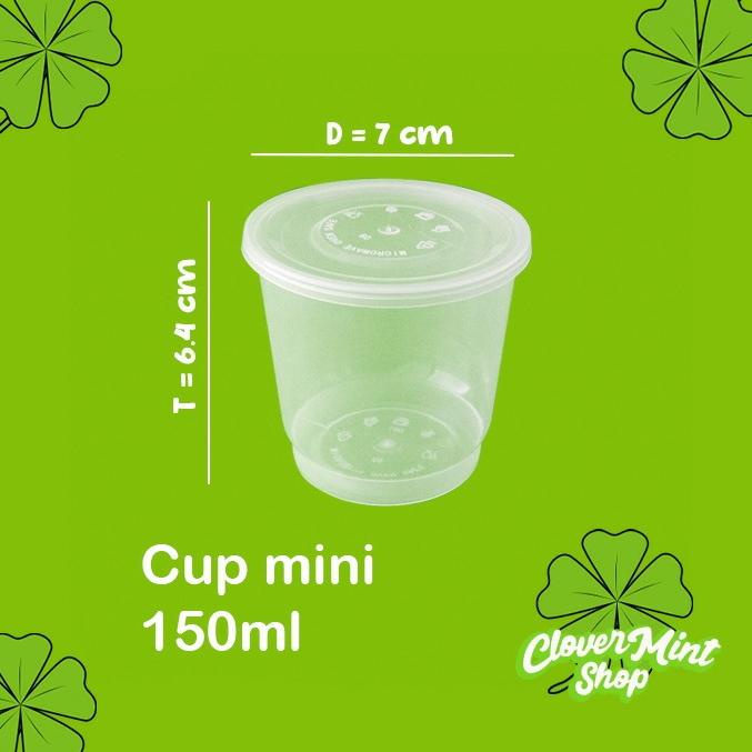 cup puding 150 ml (1000pcs)/tempat cake/gelas sambal/cup jelly murah