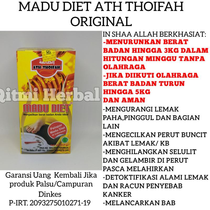 Turun 1 5kg Minggu Madu Diet Original Penurun Berat Badan Pelangsing Pria Wanita Cepat Aami Aman Shopee Indonesia