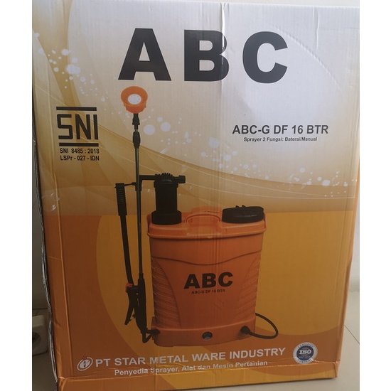 ABC SM Sprayer Semprot Hama 2 in 1 Baterai Cas Elektrik & Manual 16Liter