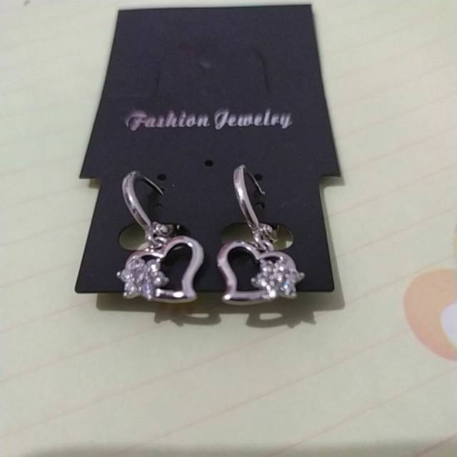 Xuping anting silver love motif bunga