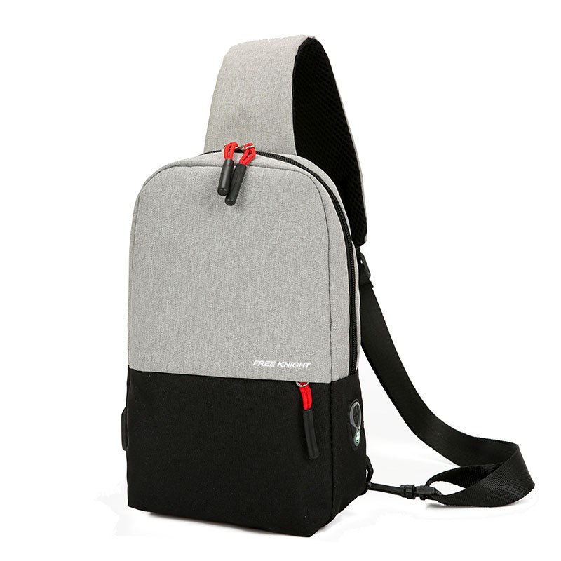 Highland Tas Selempang USB Charger Sling Bag Impor Batam Slempang Kanvas Tas Dada TS501