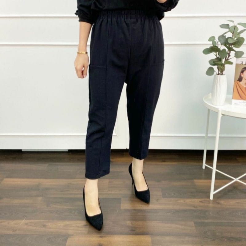 Lucio Pants Celana wanita Linen Katun Rami Jumbo Dan Standart