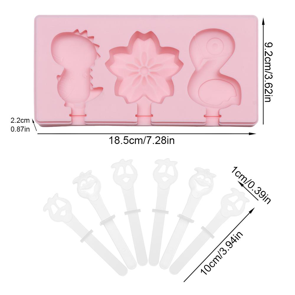 Solighter Cetakan Es Krim Silikon DIY Kartun Homemade Dessert Mold