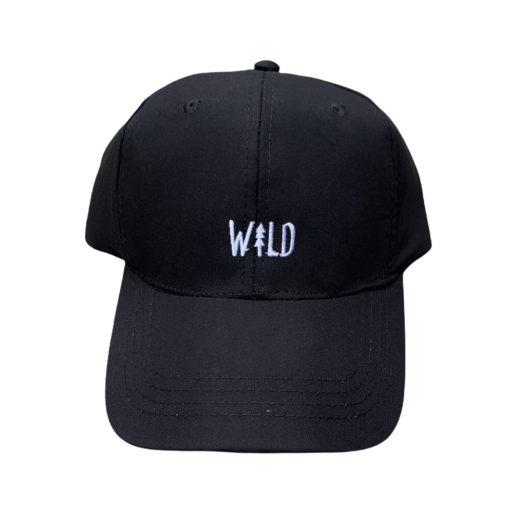 Topi baseball kaktus cream-Wild hitam