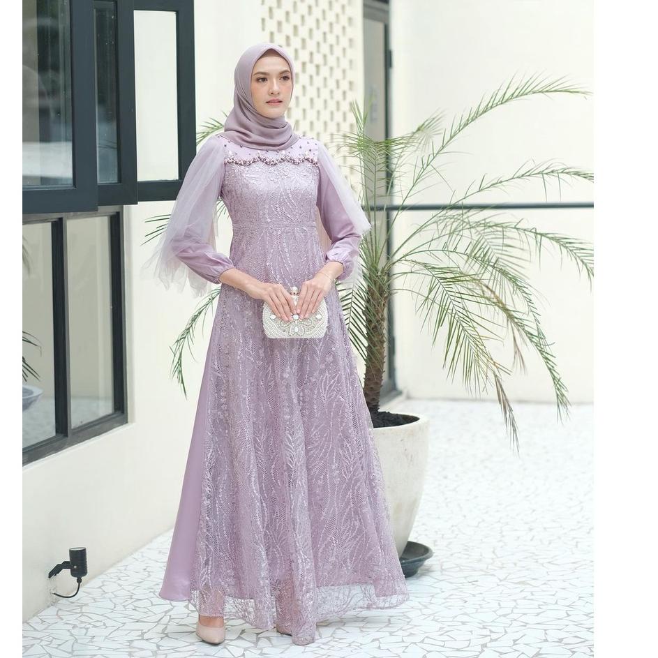 Penjualan Terbanyak.. Gamis Brukat Modern Terbaru, Gamis Remaja Dress Wanita Dress Kondangan Lamaran