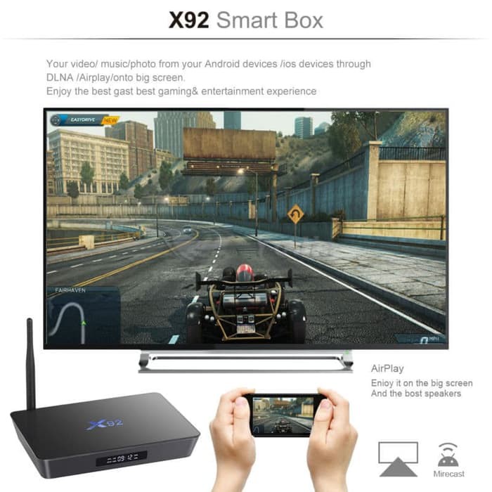 X92 Smart TV Box 4K Android Dual-Band WiFi 2GB 16GB