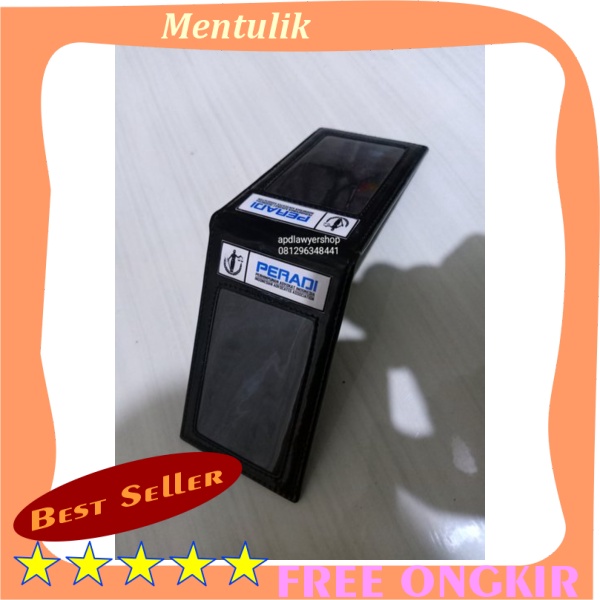 

Name Tag Id Card saku Dompet Tempat Kartu Identitas PERADI Advokat Pengacara Lawyer kulit hitam