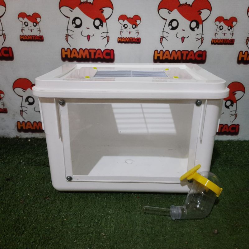 KANDANG KOTAK MODIF AKRILIK & BOTOL | HAMSTER GERBIL LANDAK REPTIL-Paket A