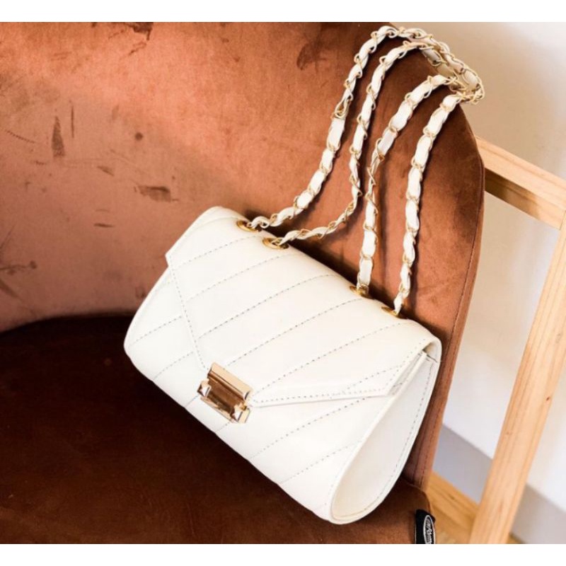 tas selempang wanita warna putih