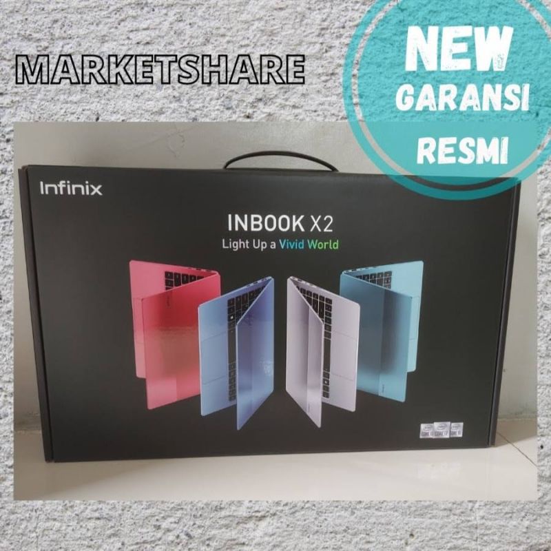 Laptop Infinix Inbook X2 Core i3 1005G1 RAM 4GB 256GB SSD 14&quot; IPS Win 11 New Garansi Resmi