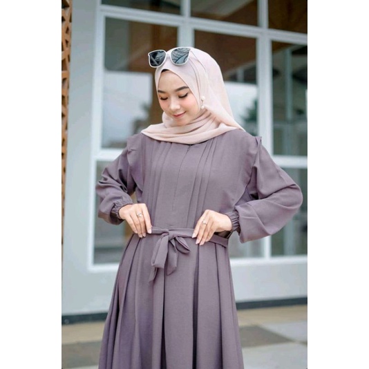 TANISHA DRESS offnesel || gamis ITY CREPE PREMIUM fashion muslim (COD) || TERMURAH [best seller]