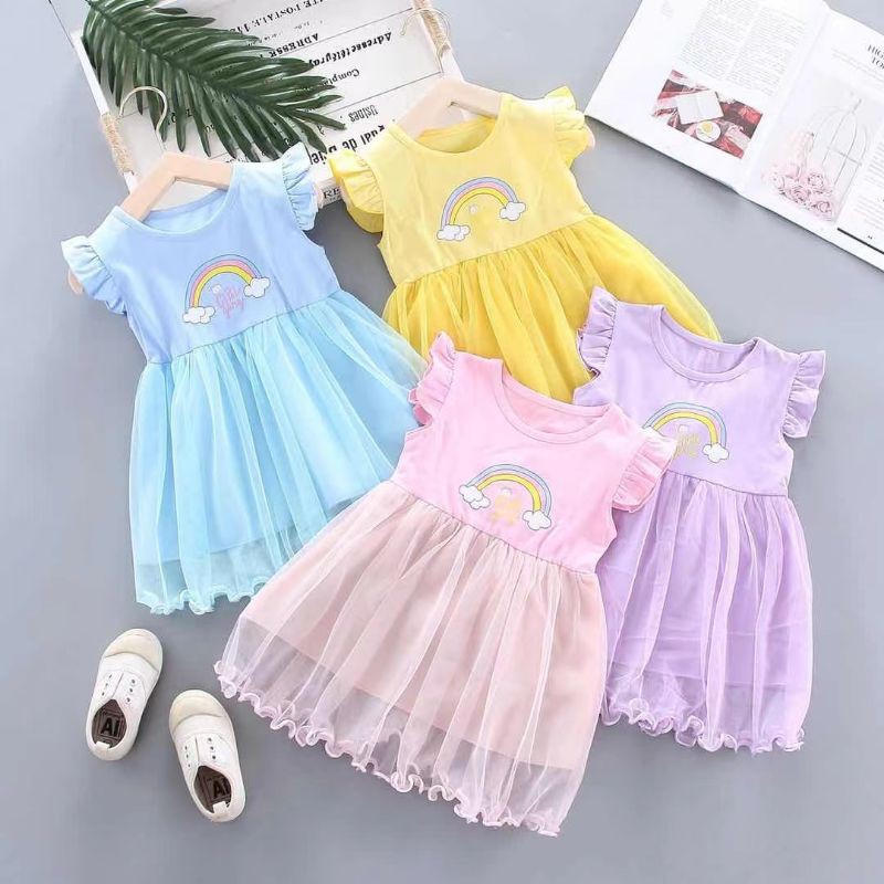 DRESS TUTU IMPORT Premium PASTEL SERIES 1-5 tahun Dress Tutu Premium