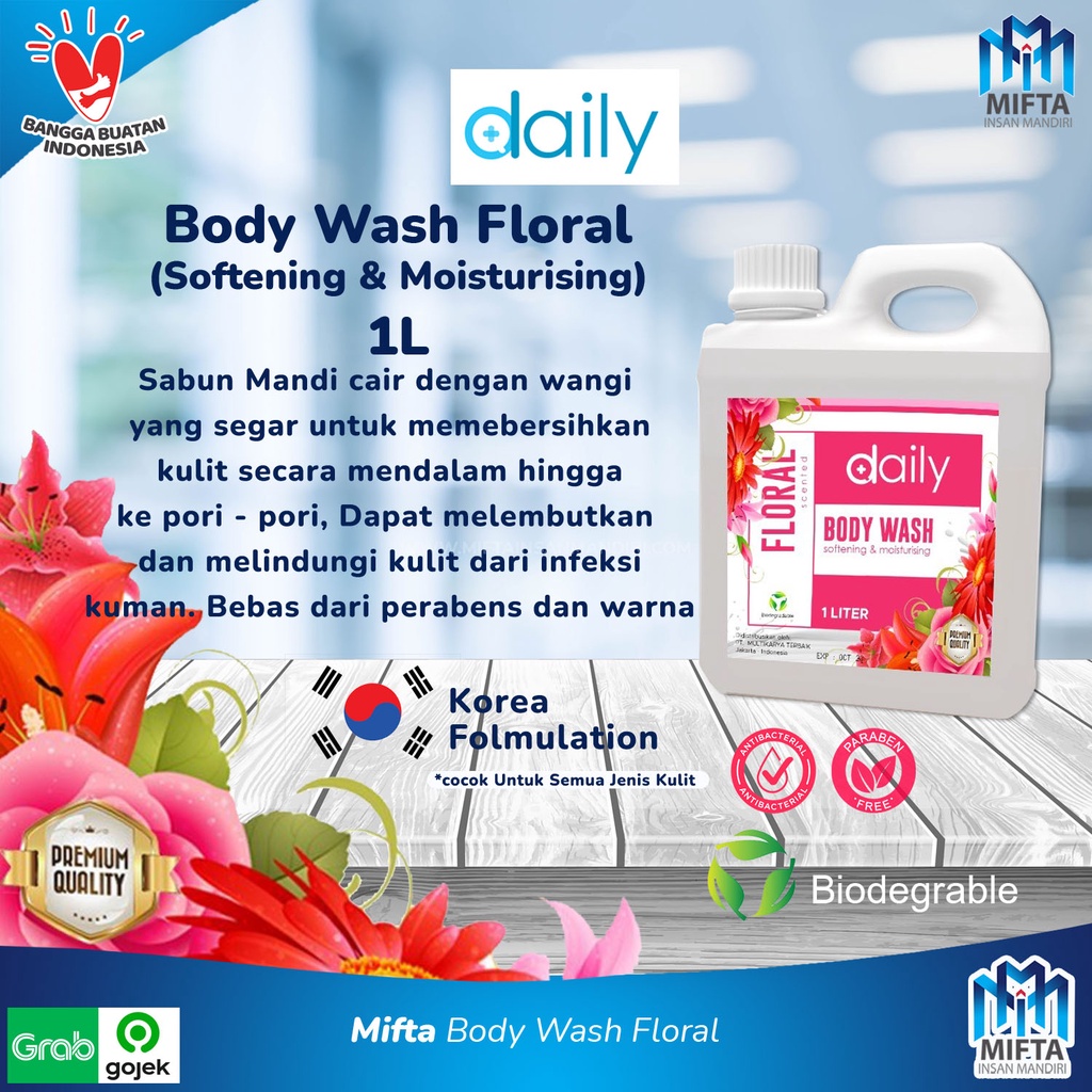 BODY WASH / DAILY SABUN MANDI(BODY WASH) KOREA FORMULATION KEMASAN 1L