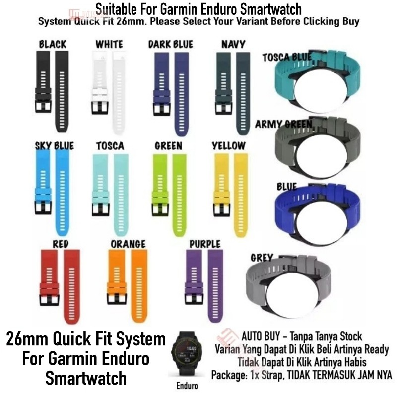 MF5X Tali Jam 26mm Quick Fit System Watch Strap For Garmin Enduro Smartwatch