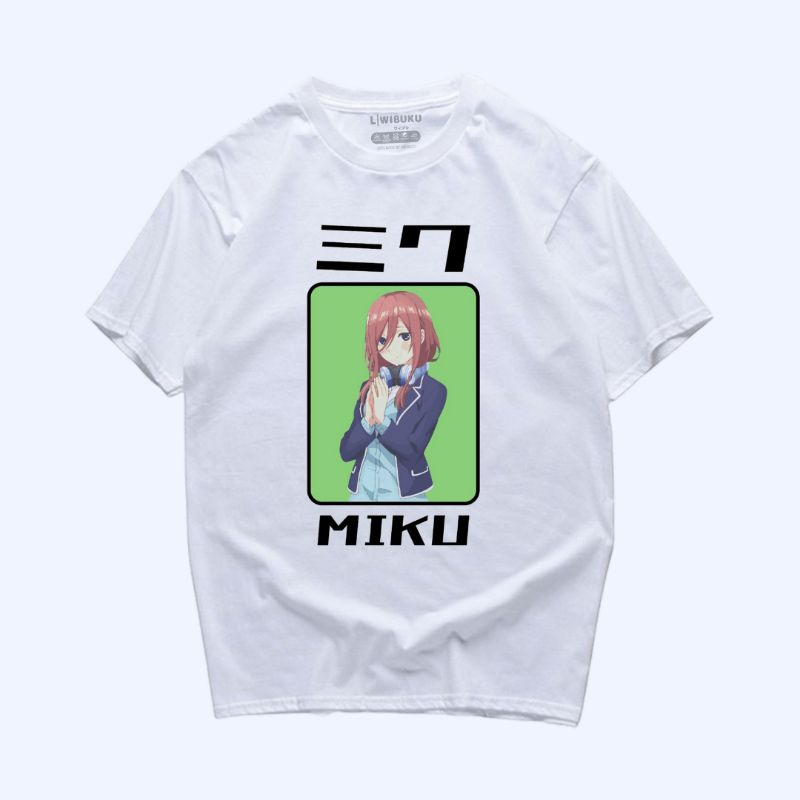 WIBUKU Kaos Anime Gotoubun no Hanayome Nakano Miku Pose