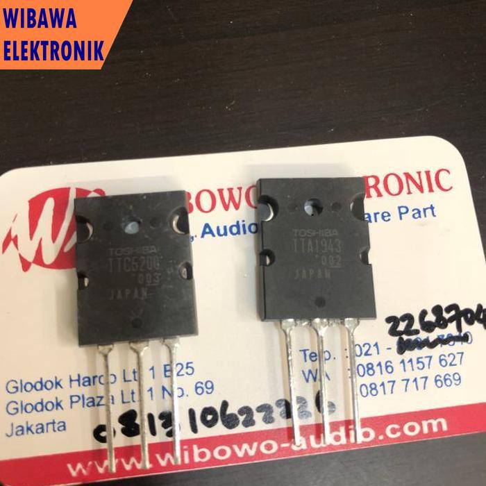 transistor original 2sa1943 2sc5200 a1943. c5200 tta1943 ttc5200 wbwele88 Buru Order