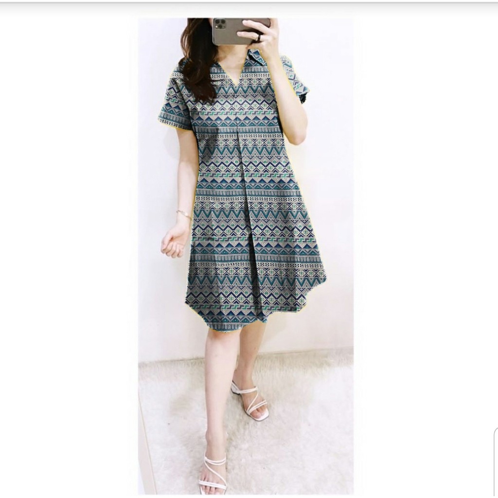*[HNFK] Dress Wanita / Dress Laina  / Dress Wanita Korea / Pakaian Wanita Terbaru / Dress batik