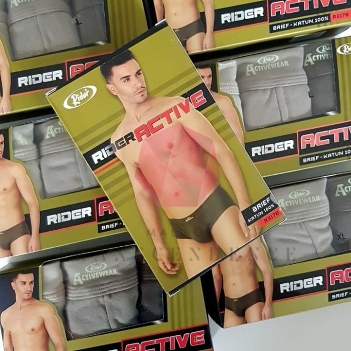 Celana Dalam Pria - RIDER R 317 B  Active / Underwear Brief - 1 Box isi 3 pc