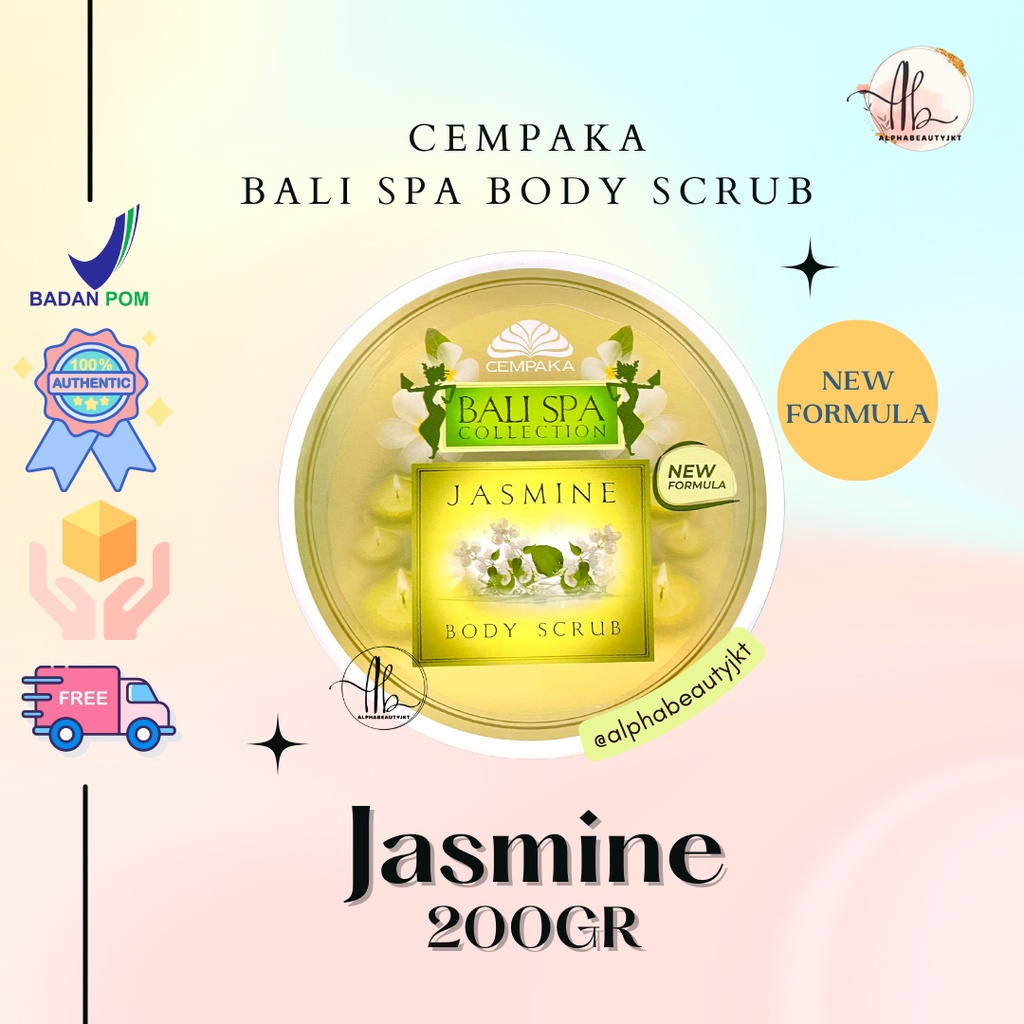 Lulur Cempaka Bali Spa Body Scrub Jasmine - [NEW FORMULA] 200 gr