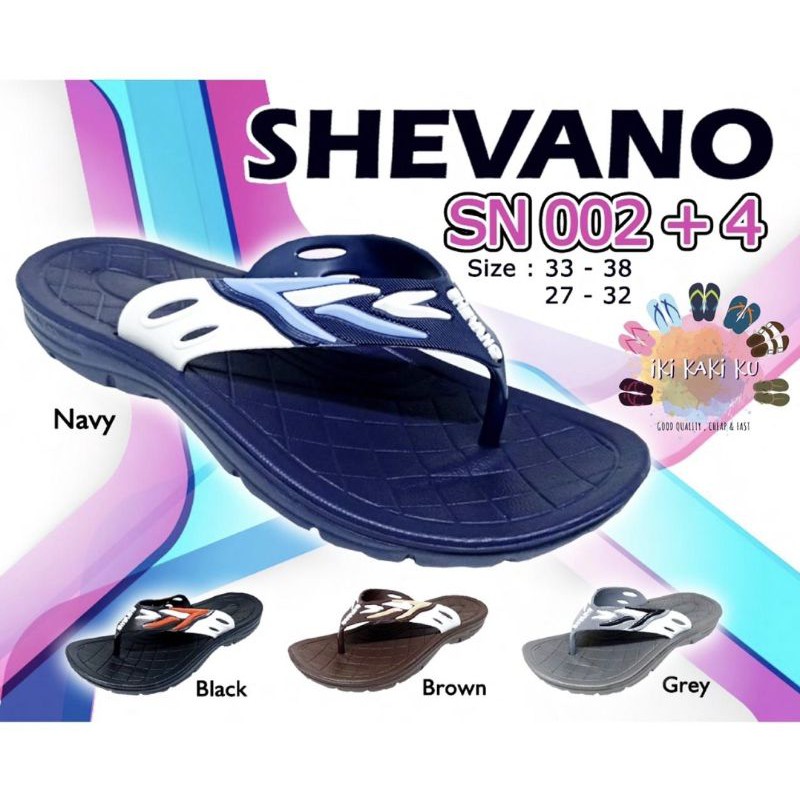 SANDAL JEPIT ANAK LAKI KARET LENTUR MOTIF LOREK SHEVANO 002-4 UKURAN 33-38